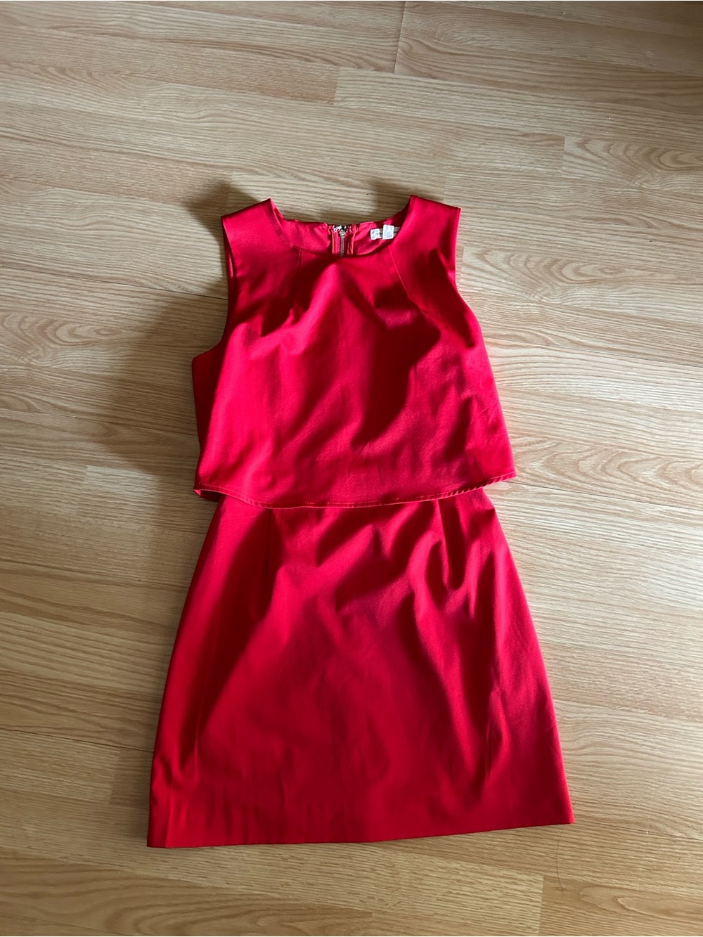 Silence + Noise Red Layered Mini Dress Small